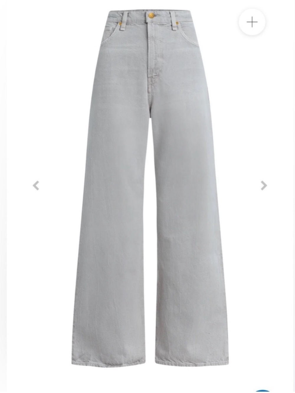 Hudson X Brooks Nader Stone Grey Low & Loose Jeans NWT